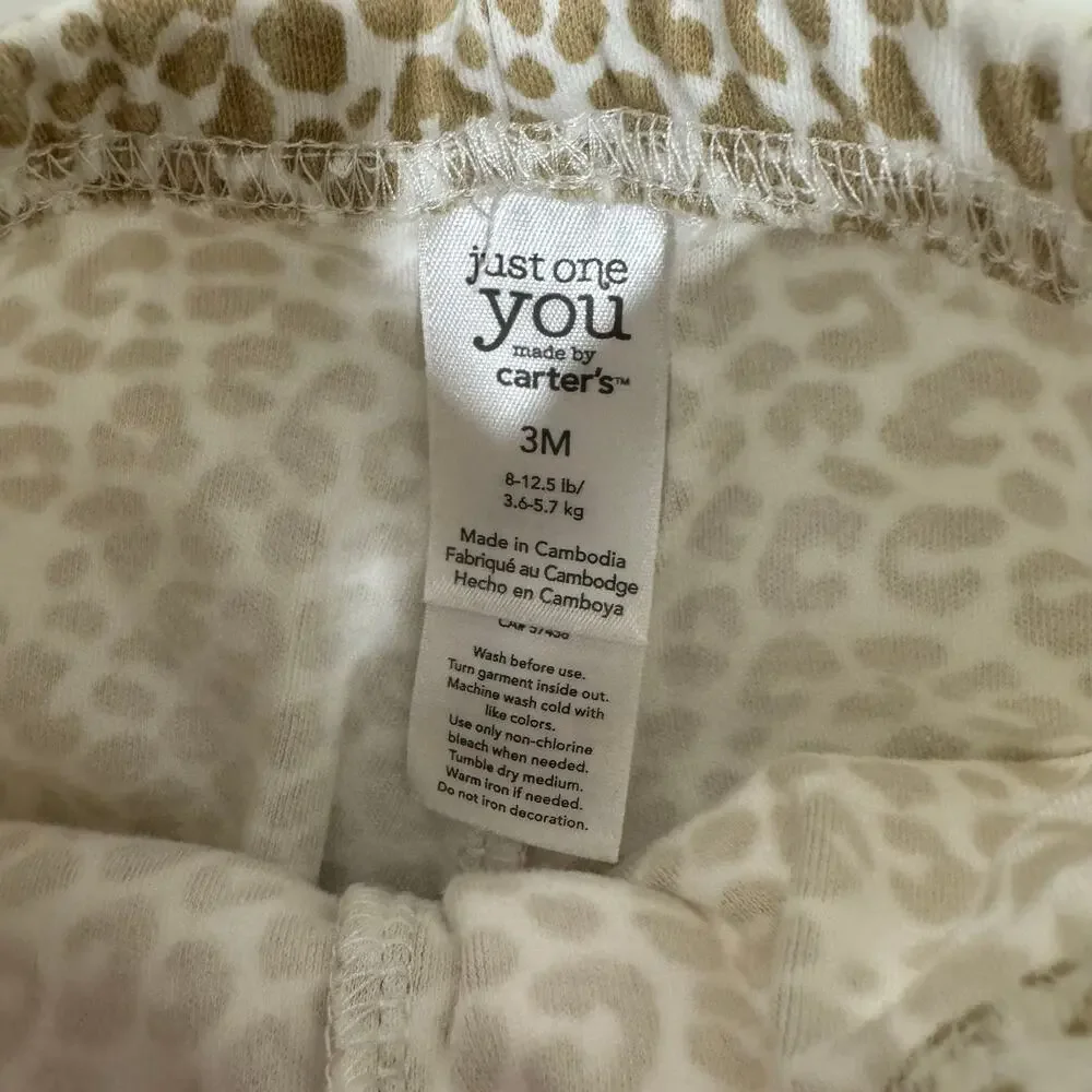 Carter’s JOY Tan Cheetah Print Leggings Pants Size 3 Months